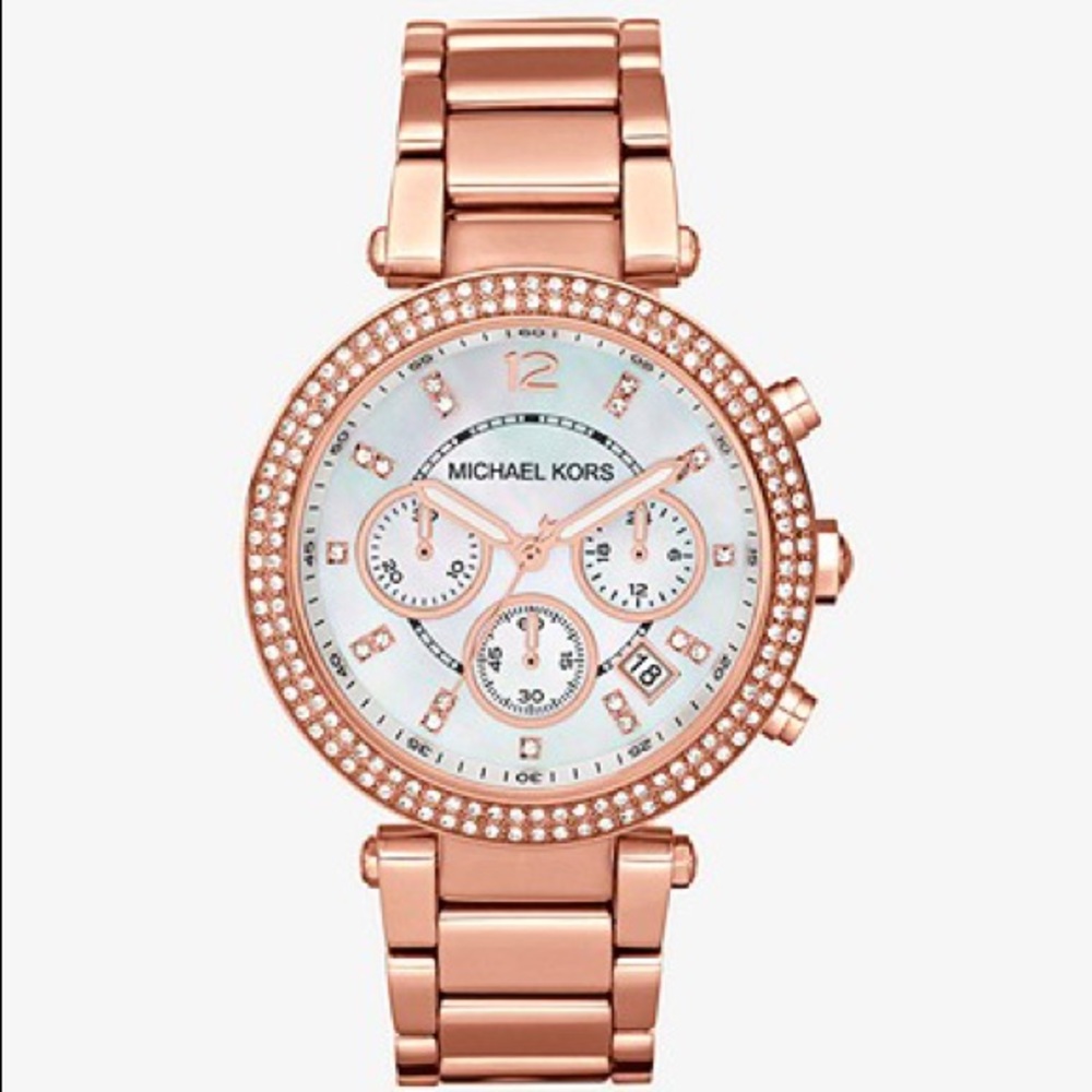 MICHAEL KORS Parker Rose Gold Watch NWT